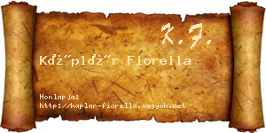 Káplár Fiorella névjegykártya
